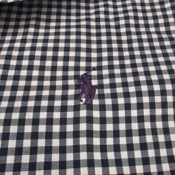 Ralph Lauren Classic Fit Mens 100% Cotton Navy Striped Long Sleeve Button Down - Picture 4 of 6